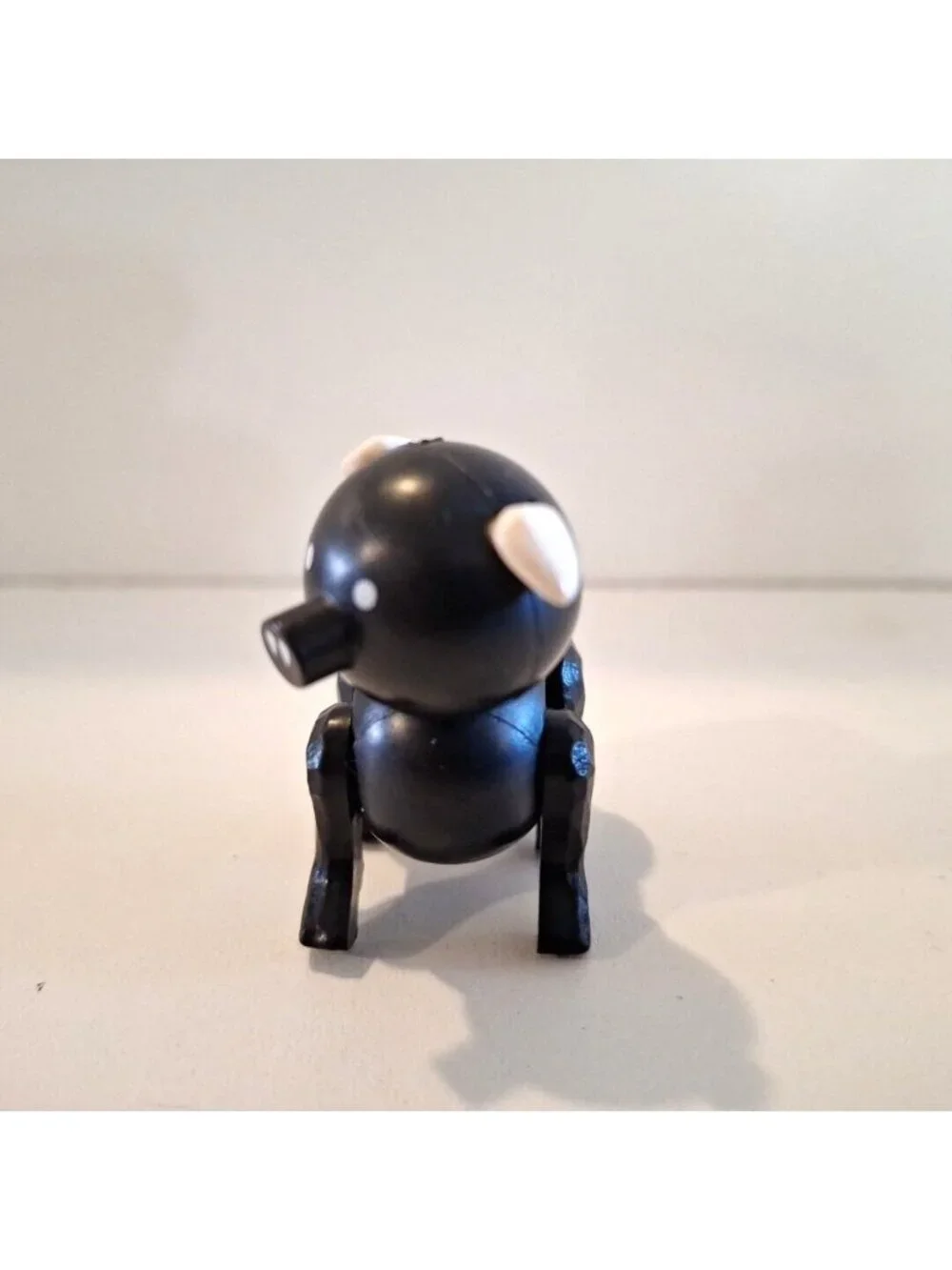 Black White Pig Little People Family Farm Vintage Hog Animal